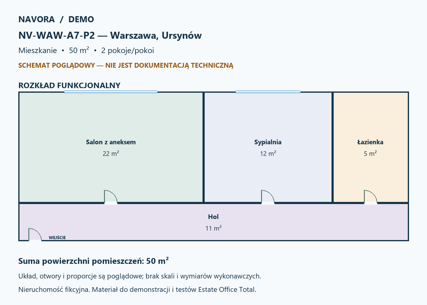 DEMO — schemat 50 m²