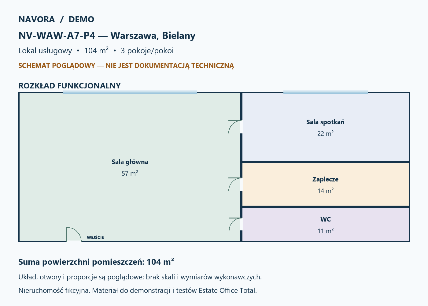 DEMO — schemat 104 m²