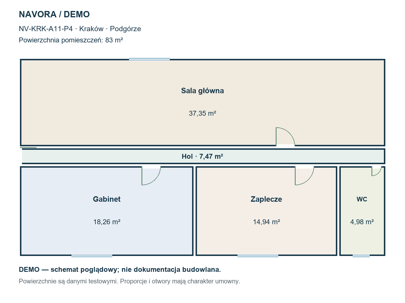 DEMO — schemat 83 m²