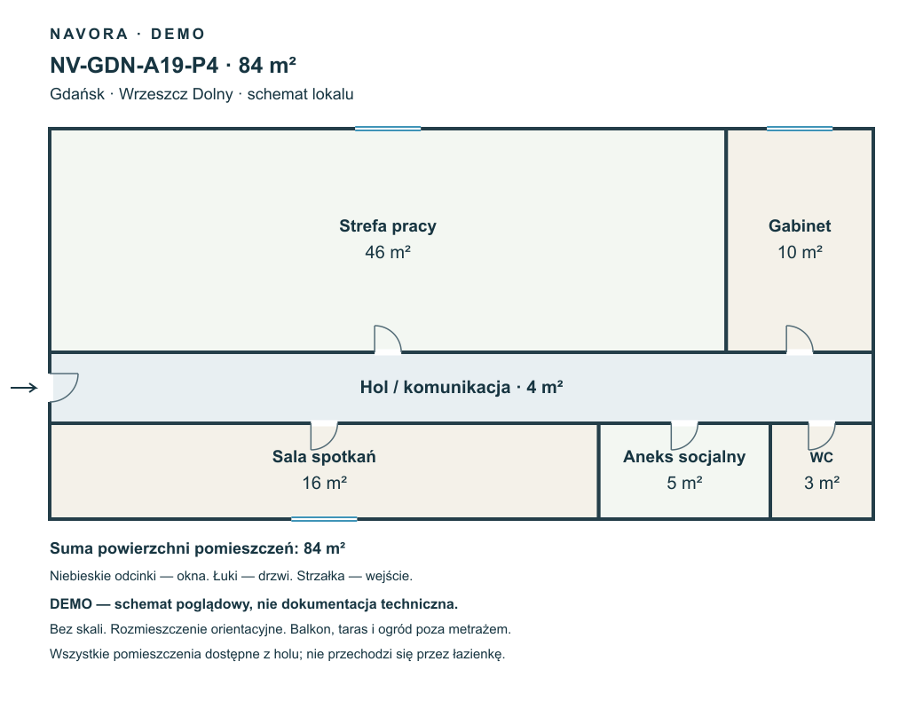 DEMO — schemat 84 m²