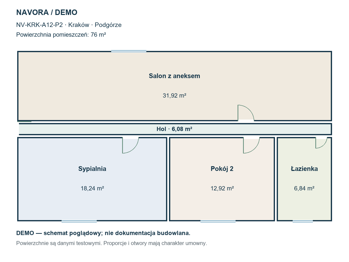 DEMO — schemat 76 m²