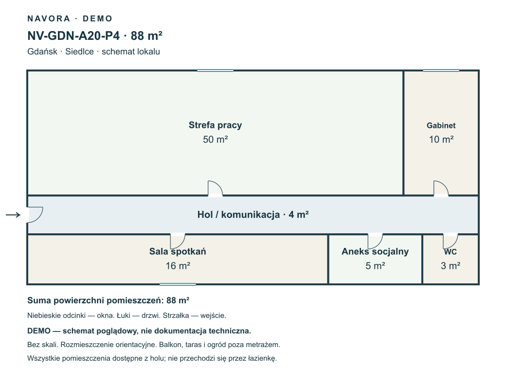 DEMO — schemat 88 m²