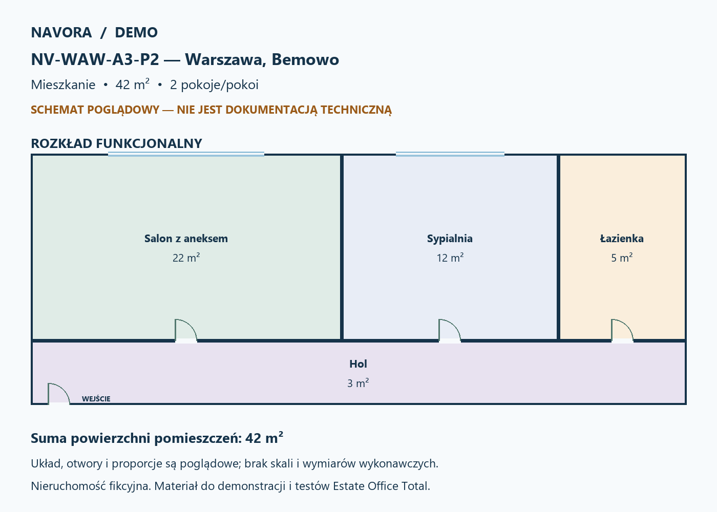 DEMO — schemat 42 m²