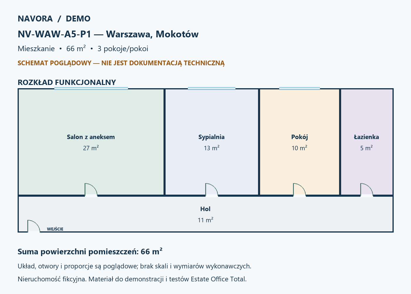 DEMO — schemat 66 m²