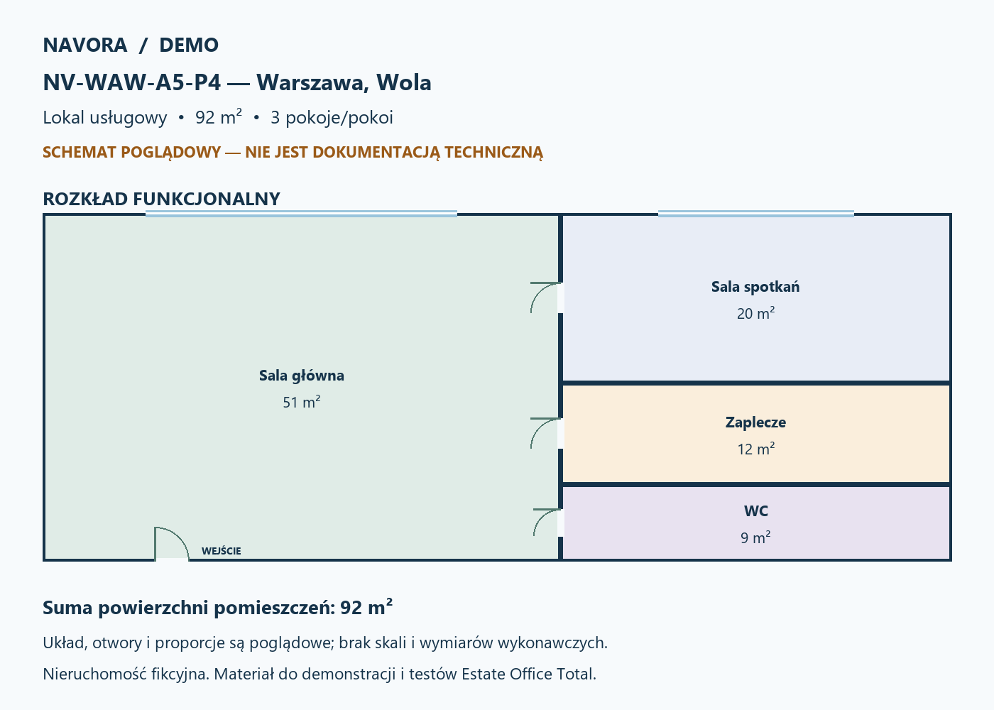 DEMO — schemat 92 m²