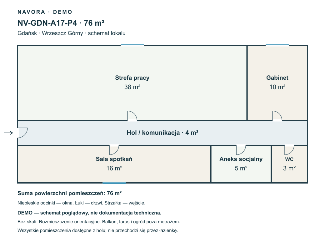 DEMO — schemat 76 m²