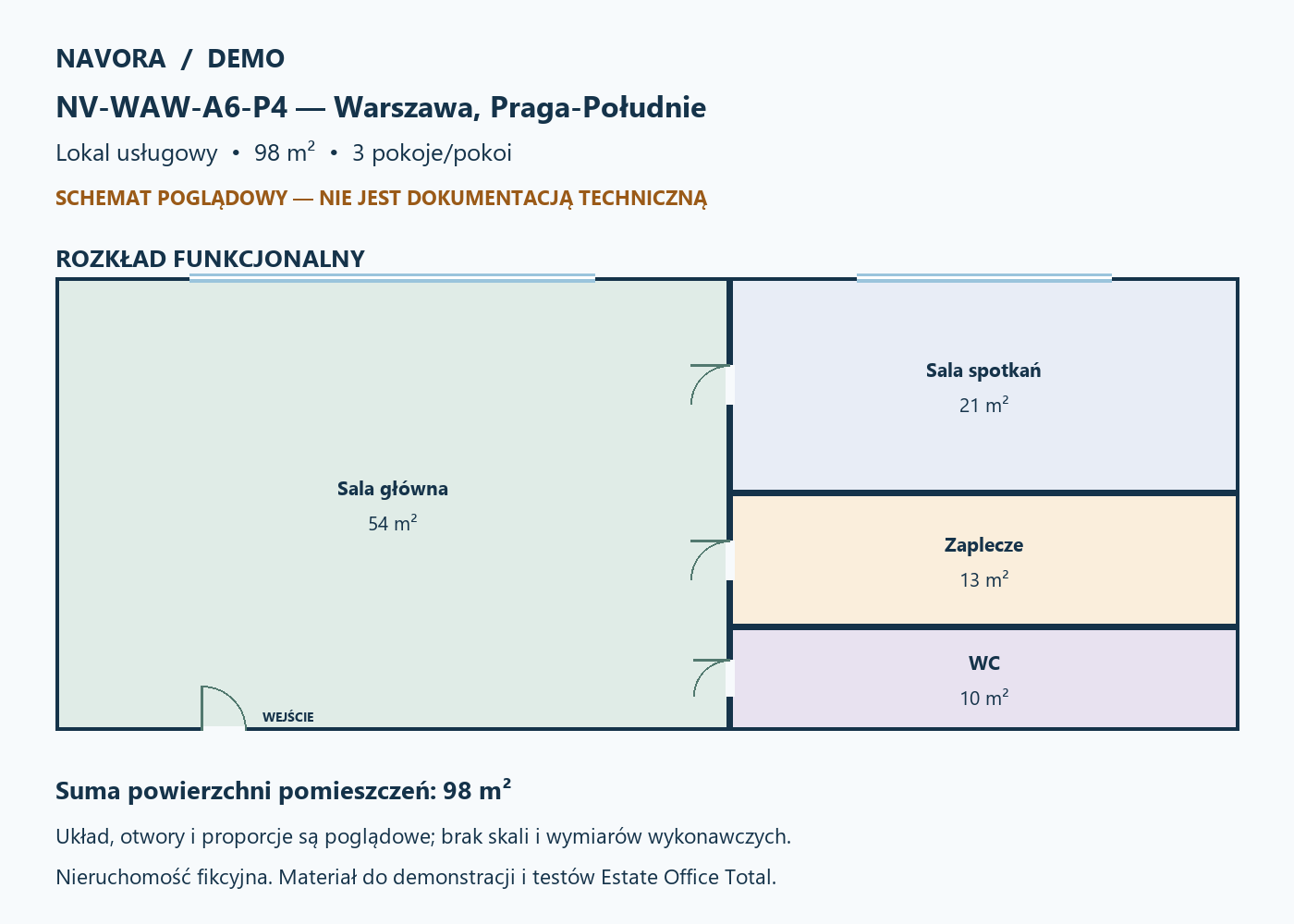 DEMO — schemat 98 m²